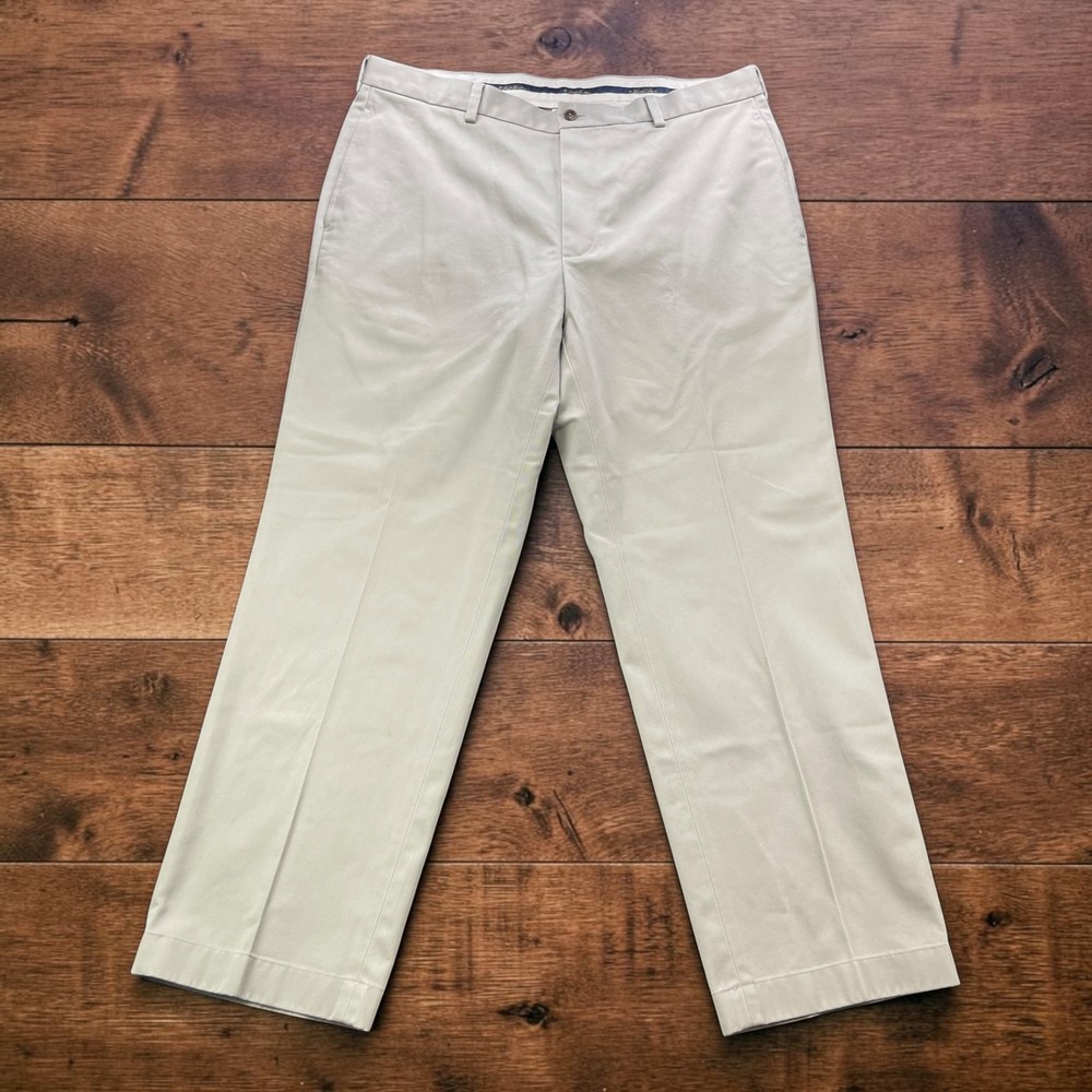 Brooks Brothers Advantage Chino Clark Khaki Pants Mens 38x30 Straight Leg Cotton